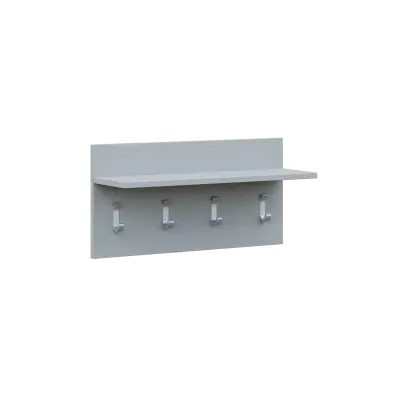 VN - 07 stěna věšáková 700x350 mm, 4-háček Laura, šedá